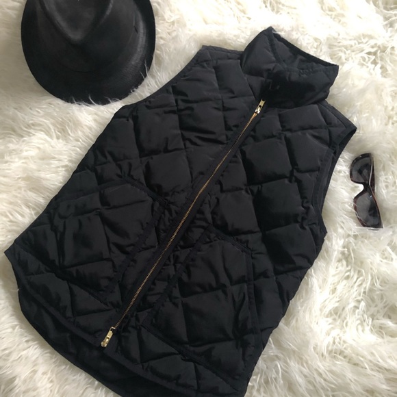 J. Crew Jackets & Blazers - J. Crew Black Puffer Vest